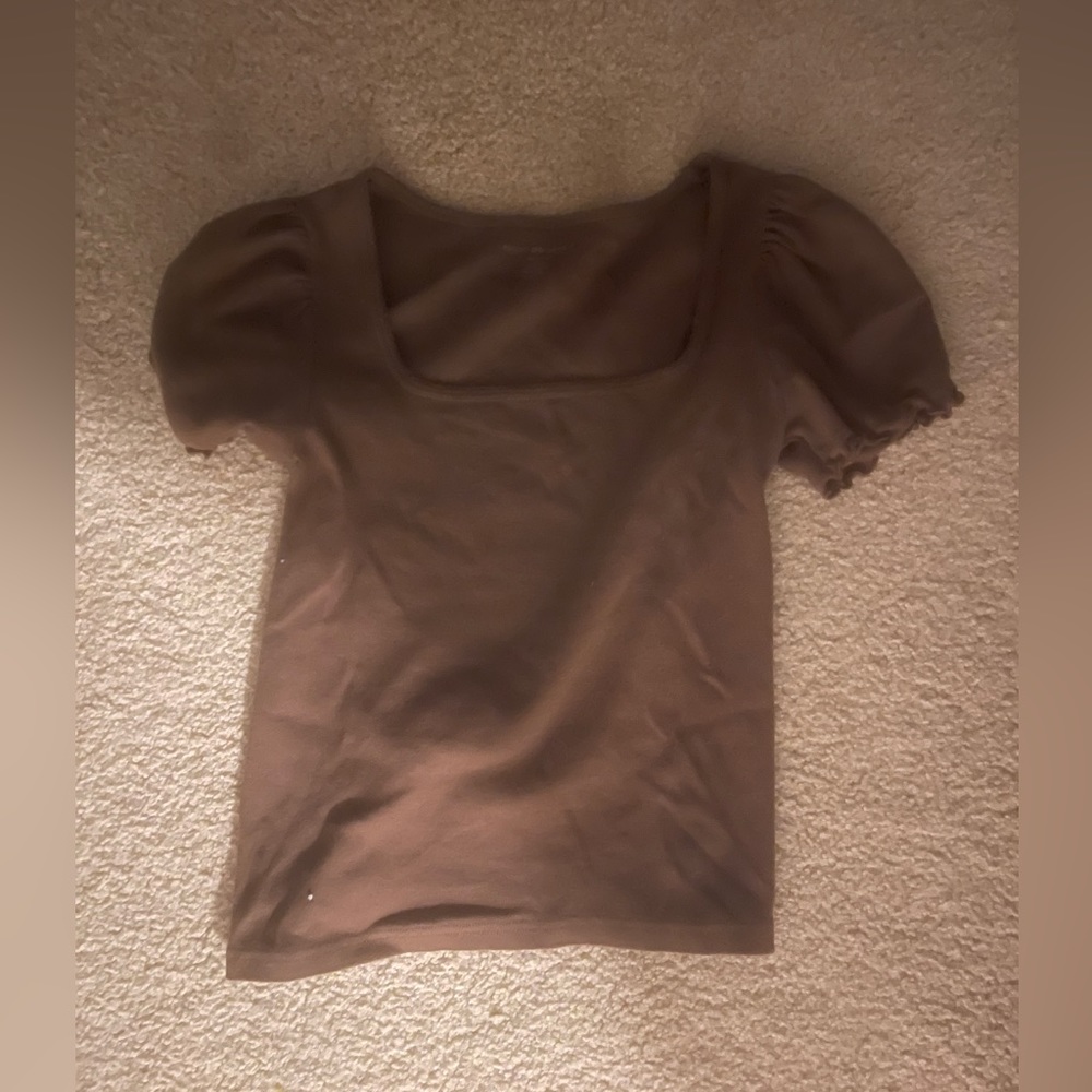 Brown brandy Melville baby tee